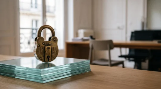 Représentation symbolique de la protection et du chiffrement des données sensibles dans le cadre du RGPD