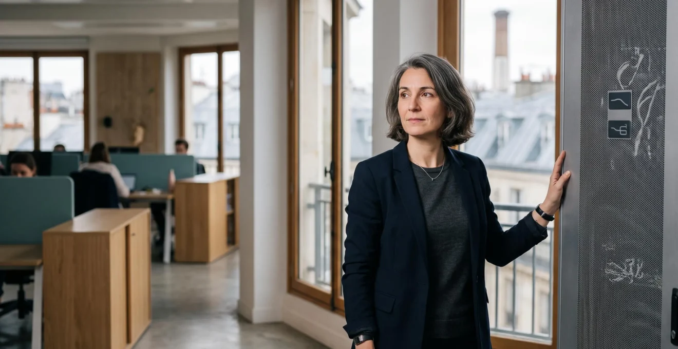 Un professionnel français examine des dispositifs de sécurité numérique dans un bureau moderne, symbolisant la protection des données sensibles face au RGPD.